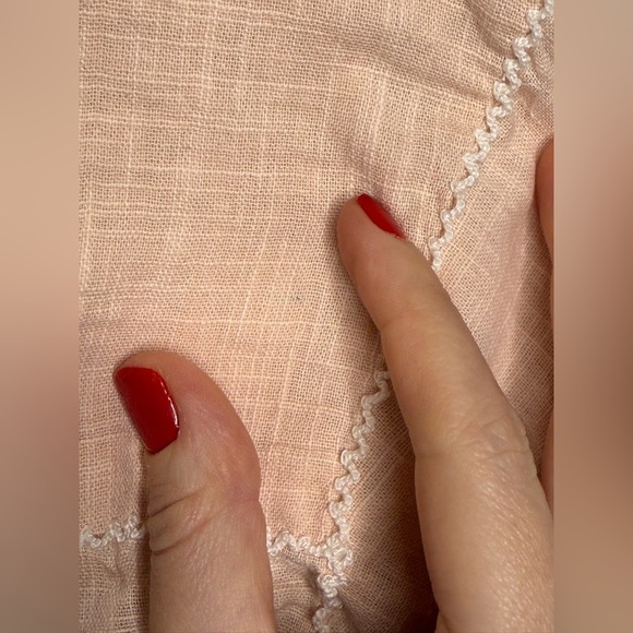 Cleobella - 100% Organic Cotton - Peach Needle Point Sleeve Blouse - Small - Picture 11 of 11